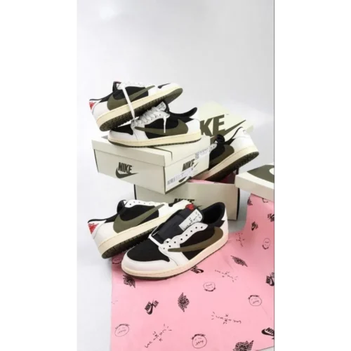 Nike Air Jordan 1 Low x Travis Scott Olive Green for Men’s Shoes (BSF504)