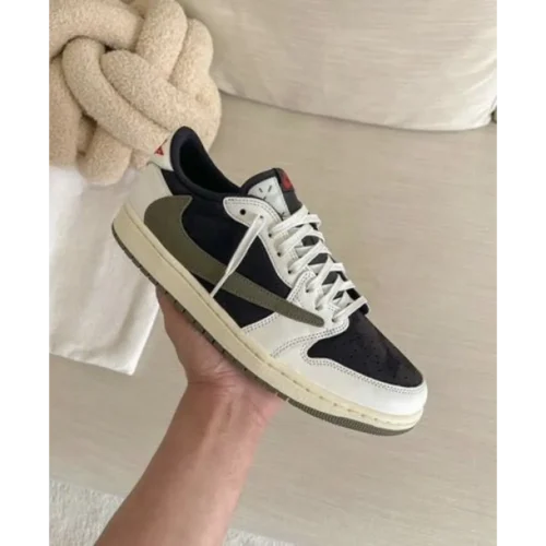 Nike Air Jordan 1 Low X Travis Scott Olive Green Shoes For Men (HS210)