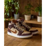 Nike Air Jordan 1 Mid Se Brown Basalt Shoes For Men (BOT502)