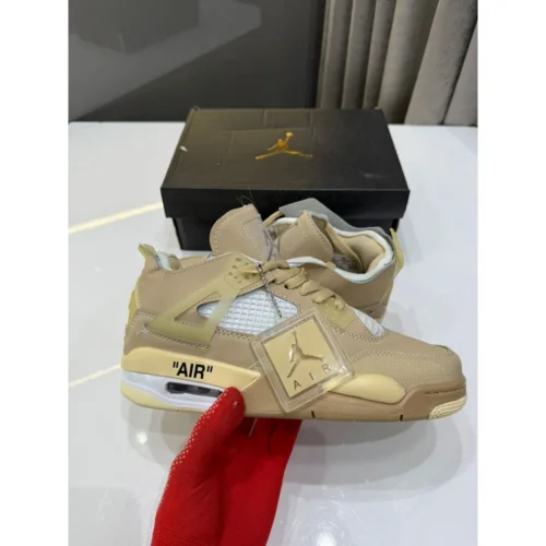 Nike Air Jordan 4 Off White Sail Shoes For Men (LAB445)