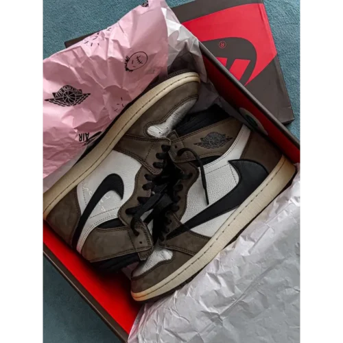 Nike Air Jordan Retro 1 High Travis Scott Shoes For Men (BOT512)