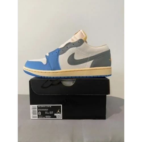 Nike Air Jordan Retro 1 Low Tokyo Vintage UNC Grey Shoes For Men (HS118)