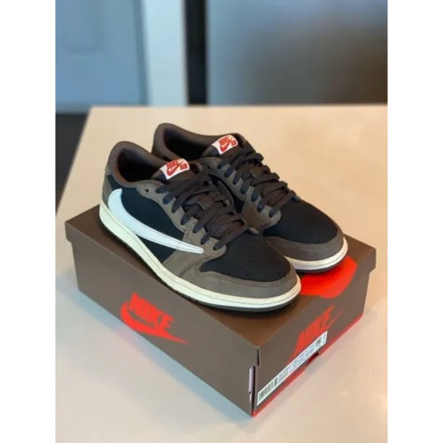 Nike Air Jordan Retro 1 Low X Travis Scott Mocha Semi UA Shoes For Men (HS42)
