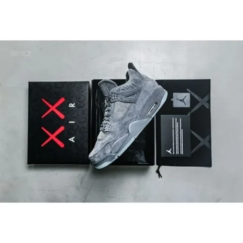 Nike Air Jordan Retro 4 Grey Shoes For Men (SL504)