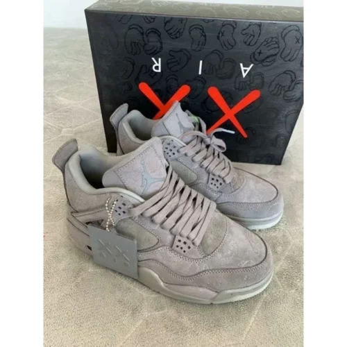 Nike Air Jordan Retro 4 Grey Shoes For Men (SL504)
