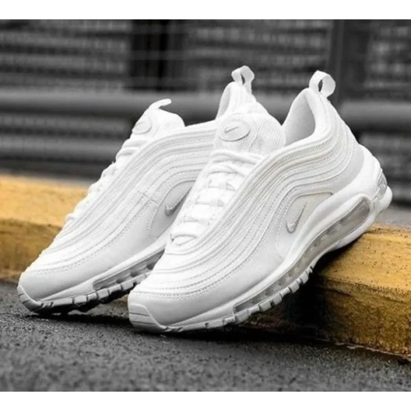 Nike Air Max 97 Full White Reflective Shoes For Men (HS111)
