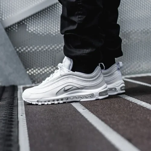 Nike Air Max 97 Full White Reflective Shoes For Men (HS111)