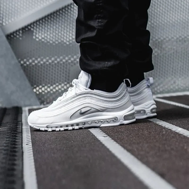 Nike Air Max 97 Full White Reflective Shoes For Men (HS111)