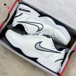 Nike Air Monarch IV White Metallic Silver Men Shoes (FT448)