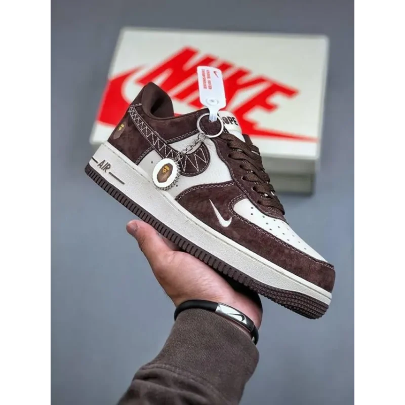 Nike Airforce 1 Beige Brown Men Shoes (FT398)