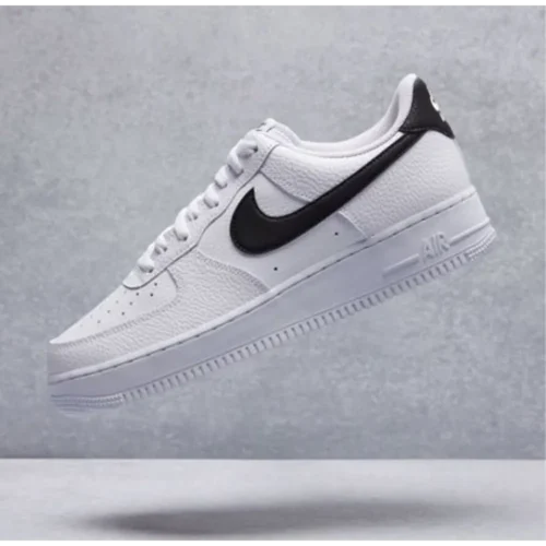 Nike Airforce 1 Low White Black Swoosh Shoes For Men (HS236)