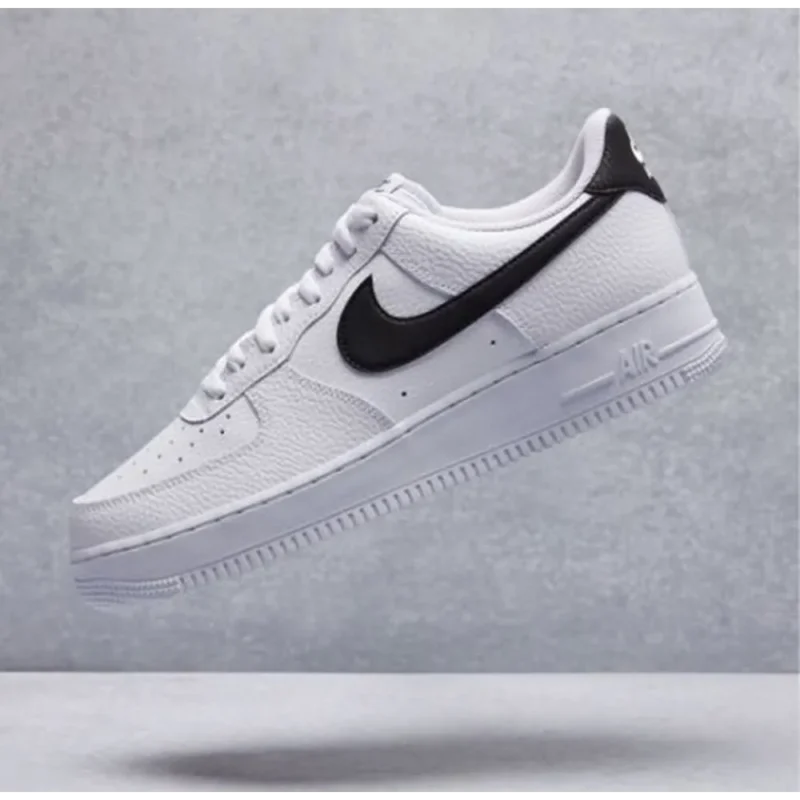 Nike Airforce 1 Low White Black Swoosh Shoes For Men (HS236)