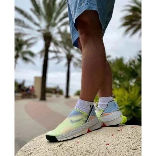 Nike Go Flyese White Celestine Shoes For Men (BOT1211)