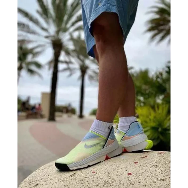 Nike Go Flyese White Celestine Shoes For Men (BOT1211)