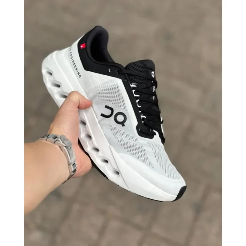 On Cloud Surfer Next White Black Shoes For Men (LAB1283)