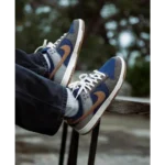 Premium Nike Sb Dunk Low Midnight Navy Ale Brown Pale Ivory Shoes For Men (LL520)