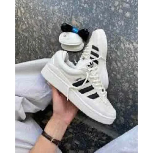 Stylish Adidas X Bad Bunny Campus White Black Shoes For Men (BME243)