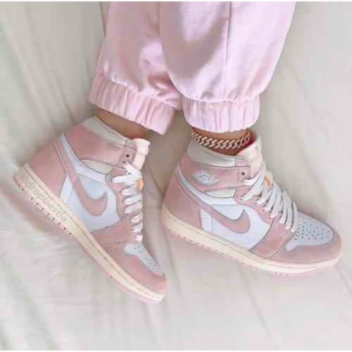 Stylish Air Jordan 1 High Washed Pink Shoes For Men (SP198)