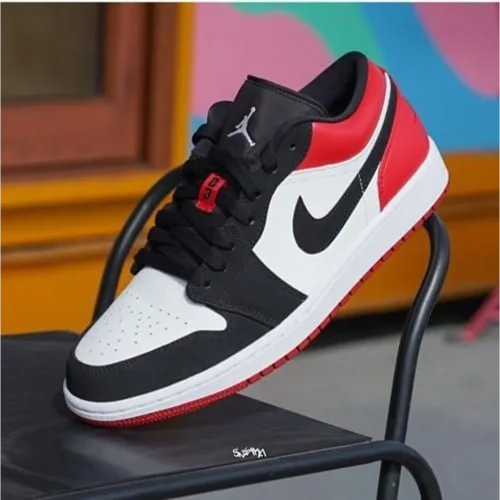 Stylish Nike Air Jordan Retro 1 Low Black Toe Shoes For Men (S1H19)
