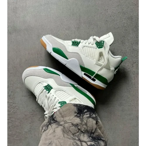 Stylish Nike Air Jordan Retro 4 Pine Green Shoes for Men (SW4732)