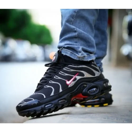 Stylish Nike Air Max Plus Black Silver Shoes For Men (SW6242)