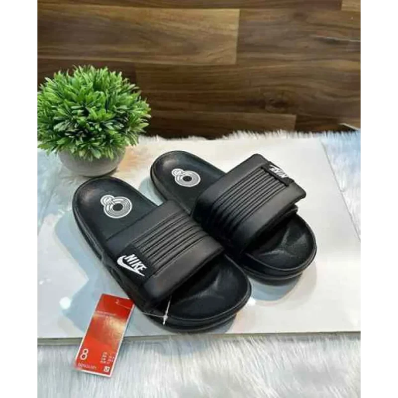 Stylish Nike Offcourt Adjust Full Black Slides For Men (BME228)