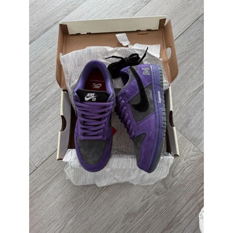 Supreme x Nike SB Dunk Low Ink Iron Grey Men’s Shoes (BSF288)