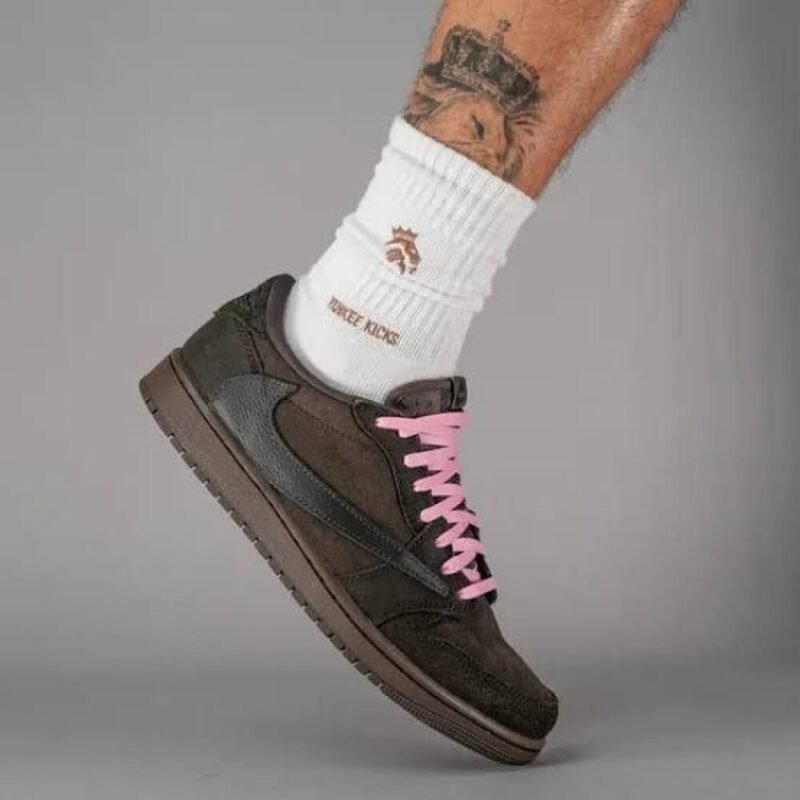 Travis Scott X Air Jordan 1 Retro Velvet Brown Shoes For Men (BOT01)