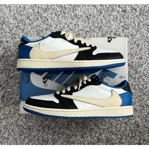 Travis Scott x fragment x Air Jordan 1 Low OG Shoes For Men (LAZ307)