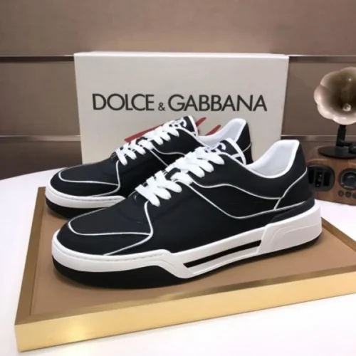 Trendy Dolce & Gabbana New Roma Top Low Black White Shoes For Men (SW5675)