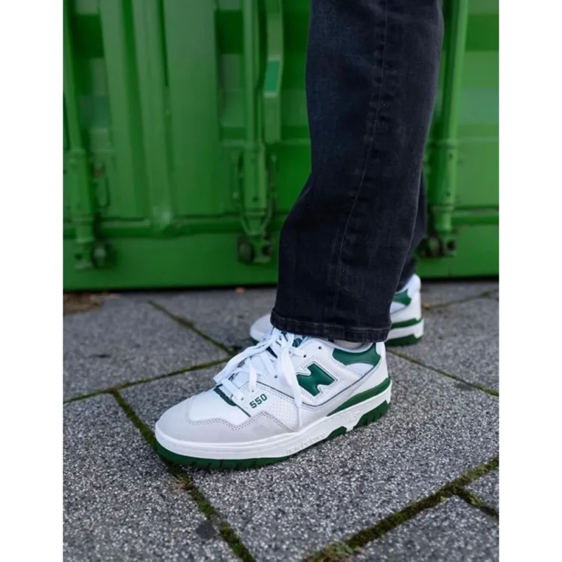 Trendy New Balance 550 White Green Shoes For Men (SW5639)