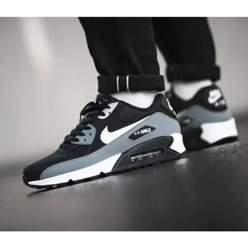 Trendy Nike Air Max 90 Essential Black White Shoes For Men (SW5631)