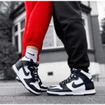 Trendy Nike Dunk High Panda Black White Shoes for Men (SW4818)